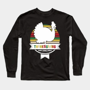 Vintage Style Thanksgiving Long Sleeve T-Shirt